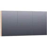 Brauer Impress Spiegelkast 139x70cm MFC 3 Deuren - Forest Wheat - Spiegels, Spiegelkasten - 8720359345240