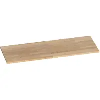 Brauer Ocean Slim Topblad 119,6x46cm - Massief Eiken - Vingerlas Eiken Grijs - Badkamermeubels, Wastafelbladen - 8720359350626