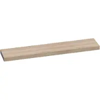 Brauer Creek Topblad Vrijhangend 240,2x50cm - Massief Eiken - Lamellen Eiken Wit - Badkamermeubels, Wastafelbladen - 8720359347992