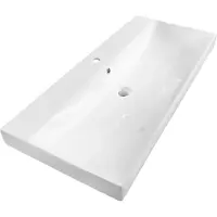 Brauer Aurora Meubelwastafel 101x46cm - Keramiek - 1 Kraangat - Wit - 8720359355171 - Rechthoekig - Wastafels, Meubelwastafels