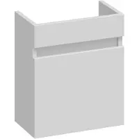 Brauer Joy Fonteinonderkast 39,5x21,6cm MDF - Rechtsdraaiend - Mat Wit - 8720359370600 - Wastafels, Fonteinen, Fonteinonderkasten