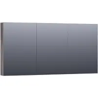 Brauer Impress Deluxe Spiegelkast 139x70cm MFC 3 Deuren Met Indirecte LED Verlichting Binnen/onder - Driftwood - Spiegels, Spiegelkasten - 8720359369550
