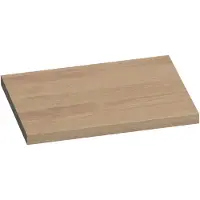 Brauer Ocean Medium Topblad 59,6x46cm - Massief Eiken - Lamellen Eiken Naturel - Badkamermeubels, Wastafelbladen - 8720359347459