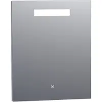 Brauer Garnet Spiegel 60x70cm - LED Verlichting Boven - Glas - Rechthoekig - Spiegels, Badkamerspiegels - 8720359338549