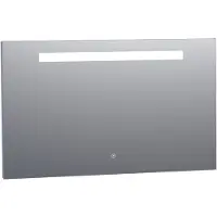 Brauer Garnet Spiegel 120x70cm - LED Verlichting Boven - Glas - Rechthoekig - Spiegels, Badkamerspiegels - 8720359338501