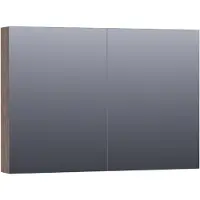 Brauer Impress Spiegelkast 99x70cm MFC 2 Deuren - Grove - Spiegels, Spiegelkasten - 8720359344571