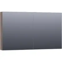 Brauer Impress Spiegelkast 119x70cm MFC 2 Deuren - Grove - Spiegels, Spiegelkasten - 8720359344823
