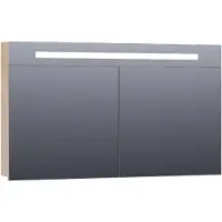 Brauer Promise Spiegelkast 120x70cm MFC 2 Deuren Met Directe LED Verlichting Boven - Sunlit - Spiegels, Spiegelkasten - 8720359341389