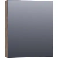 Brauer Impress Spiegelkast 59x70cm MFC 1 Deur - Linksdraaiend - Grove - Spiegels, Spiegelkasten - 8720359345356