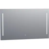 Brauer Pyrite rechthoekige spiegel met verlichting 120x70cm