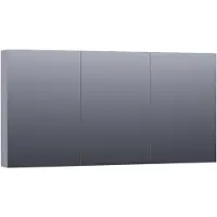 Brauer Impress Spiegelkast 139x70cm MDF 3 Deuren - Mat Grijs - Spiegels, Spiegelkasten - 8720359345165