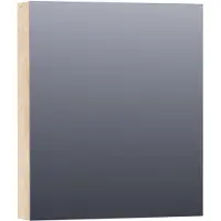 Brauer Impress Deluxe Spiegelkast 59x70cm MFC 1 Deur Met Indirecte LED Verlichting Binnen/onder - Linksdraaiend - Forest Wheat - Spiegels, Spiegelkasten - 8720359343963