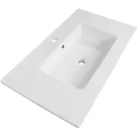 Brauer Starfall Meubelwastafel 81x46cm - Keramiek - 1 Kraangat - Wit - 8720359353276 - Rechthoekig - Wastafels, Meubelwastafels