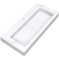 Brauer Coral Wastafel 100x46cm Artificial Marble - 1 Kraangat - Calacatta Gold - 8720359385260 - Rechthoekig - Wastafels, Meubelwastafels