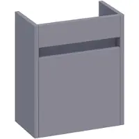 Brauer Adore Fonteinonderkast 39,5x21,5cm MDF - Rechtsdraaiend - Mat Grijs - 8720359371140 - Wastafels, Fonteinen, Fonteinonderkasten