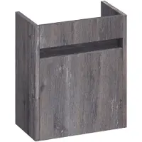 Brauer Adore Fonteinonderkast 39,5x21,6cm MFC - Rechtsdraaiend - Driftwood - 8720359370921 - Wastafels, Fonteinen, Fonteinonderkasten