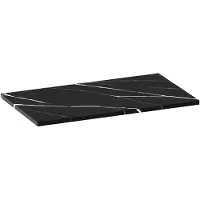 Brauer Mirage Topblad 80,6x46cm - Nero Marquina - Badkamermeubels, Wastafelbladen - 8720359385406