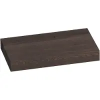 Brauer Creek Topblad Vrijhangend 80,6x50cm - Massief Eiken - Lamellen Eiken Zwart - Badkamermeubels, Wastafelbladen - 8720359348050