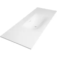 Brauer Glacier Meubelwastafel 120x46cm Fine Stone - Zonder Kraangat - Centraal - Mat Wit - 8720359352323 - Rechthoekig - Wastafels, Meubelwastafels