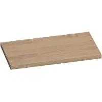 Brauer Ocean Medium Topblad 80,6x46cm - Massief Eiken - Lamellen Eiken Naturel - Badkamermeubels, Wastafelbladen - 8720359347558