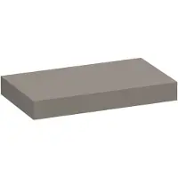 Brauer Creek Topblad Vrijhangend 80,6x50cm - MDF - Mat Taupe - Badkamermeubels, Wastafelbladen - 8720359388803