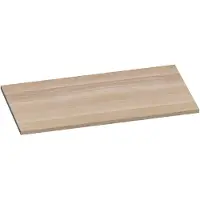 Brauer Ocean Slim Topblad 80,6x46cm - Massief Eiken - Lamellen Eiken Wit - Badkamermeubels, Wastafelbladen - 8720359347589