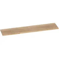 Brauer Ocean Slim Topblad 198,6x46cm - Massief Eiken - Vingerlas Eiken Grijs - Badkamermeubels, Wastafelbladen - 8720359350657
