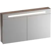 Brauer Promise Spiegelkast 120x70cm MFC 2 Deuren Met Directe LED Verlichting Boven - Erosion - Spiegels, Spiegelkasten - 8720359387233