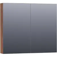 Brauer Impress Spiegelkast 80x70cm MFC 2 Deuren - Forest Cacao - Spiegels, Spiegelkasten - 8720359346018
