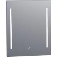 Brauer Pyrite rechthoekige spiegel met verlichting 60x70cm