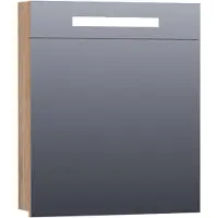 Brauer Promise Spiegelkast 59x70cm MFC 1 Deur Met Directe LED Verlichting Boven - Linksdraaiend - Chateau - Spiegels, Spiegelkasten - 8720359341785