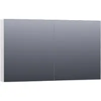 Brauer Impress Spiegelkast 119x70cm MDF 2 Deuren - Hoogglans Wit - Spiegels, Spiegelkasten - 8720359344861