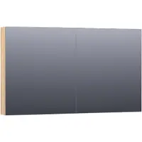 Brauer Impress Spiegelkast 119x70cm Massief Eiken 2 Deuren - Vingerlas Eiken Grijs - Spiegels, Spiegelkasten - 8720359344830