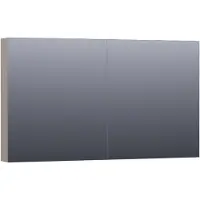 Brauer Impress Spiegelkast 119x70cm MDF 2 Deuren - Map Taupe - Spiegels, Spiegelkasten - 8720359344922