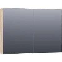 Brauer Impress Spiegelkast 99x70cm MFC 2 Deuren - Sunlit - Spiegels, Spiegelkasten - 8720359344649