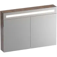 Brauer Promise Deluxe Spiegelkast 99x70cm MFC 2 Deuren Met Directe LED Verlichting Boven - Erosion - Spiegels, Spiegelkasten - 8720359387325