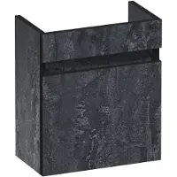 Brauer Joy Edge Fonteinonderkast 39,5x21,6cm MFC Zwarte Kanten - Rechtsdraaiend - Damascus - 8720359388032 - Wastafels, Fonteinen, Fonteinonderkasten