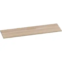 Brauer Ocean Slim Topblad 160,6x46cm - Massief Eiken - Lamellen Eiken Wit - Badkamermeubels, Wastafelbladen - 8720359347084