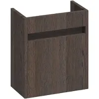 Brauer Adore Fonteinonderkast 39,5x21,6cm Massief Eiken - Linksdraaiend - Lamellen Eiken Zwart - 8720359371270 - Wastafels, Fonteinen,