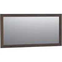 Brauer Citrine Spiegel 140x70cm - Frame Massief Eiken - Lamellen Eiken Zwart - Rechthoekig - Spiegels, Badkamerspiegels - 8720359338686