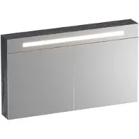 Brauer Promise Deluxe Spiegelkast 119x70cm MFC 2 Deuren Met Directe LED Verlichting Boven - Damascus - Spiegels, Spiegelkasten - 8720359387394
