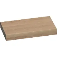 Brauer Creek Topblad Vrijhangend 80,6x50cm - Massief Eiken - Lamellen Eiken Naturel - Badkamermeubels, Wastafelbladen - 8720359348074