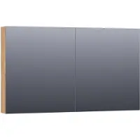 Brauer Impress Deluxe spiegelkast - 120x70x15cm - interne en externe verlichting - 2 dubbelzijdige spiegeldeuren - Chateau SK-IMD120CH