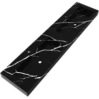 Brauer Coral Dubbele Wastafel 200x46cm Artificial Marble - 2 Kraangaten - Nero Marquina - 8720359385208 - Rechthoekig - Wastafels, Meubelwastafels