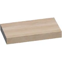 Brauer Creek Topblad Vrijhangend 80,6x50cm - Massief Eiken - Lamellen Eiken Wit - Badkamermeubels, Wastafelbladen - 8720359348098