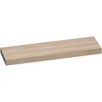 Brauer Creek Topblad Vrijhangend 160,6x50cm - Massief Eiken - Lamellen Eiken Wit - Badkamermeubels, Wastafelbladen - 8720359347794