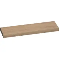 Brauer Creek Topblad Vrijhangend 160,6x50cm - Massief Eiken - Lamellen Eiken Naturel - Badkamermeubels, Wastafelbladen - 8720359347770