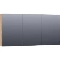 Brauer Impress Deluxe Spiegelkast 139x70cm MFC 3 Deuren Met Indirecte LED Verlichting Binnen/onder - Chateau - Spiegels, Spiegelkasten - 8720359343611