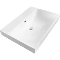 Brauer Aurora Meubelwastafel 61x46cm - Keramiek - Zonder Kraangat - Wit - 8720359355126 - Rechthoekig - Wastafels, Meubelwastafels