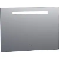 Brauer Garnet Spiegel 100x70cm - LED Verlichting Boven - Glas - Rechthoekig - Spiegels, Badkamerspiegels - 8720359338495